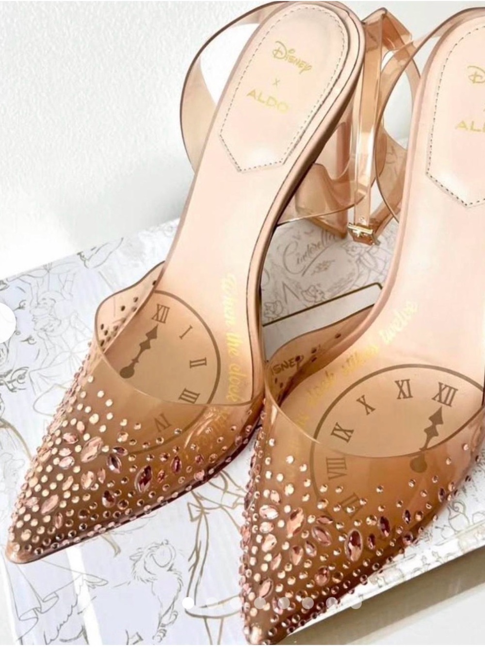Aldo x Disney Nude  Cinderella  Glass Slippers